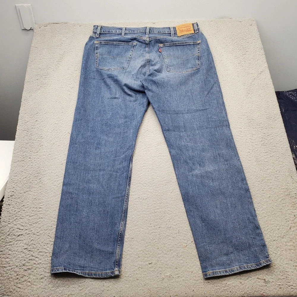 Levi's 505 Baggy Jeans Men's 38x32 Blue Denim 5-Pockets‎ Straight Leg High Rise
